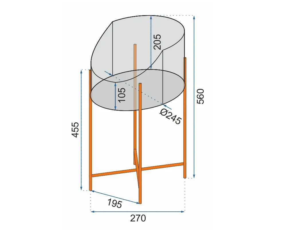 Stand de flori Loft 56 cm