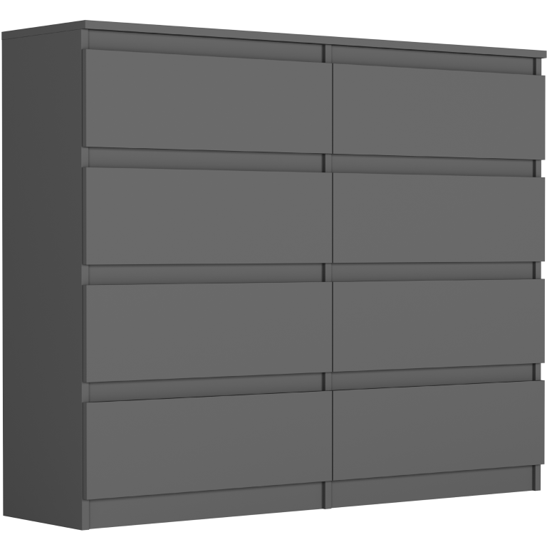Comoda cu 8 sertare R-120-S8 - diferite variante de culoare antracit