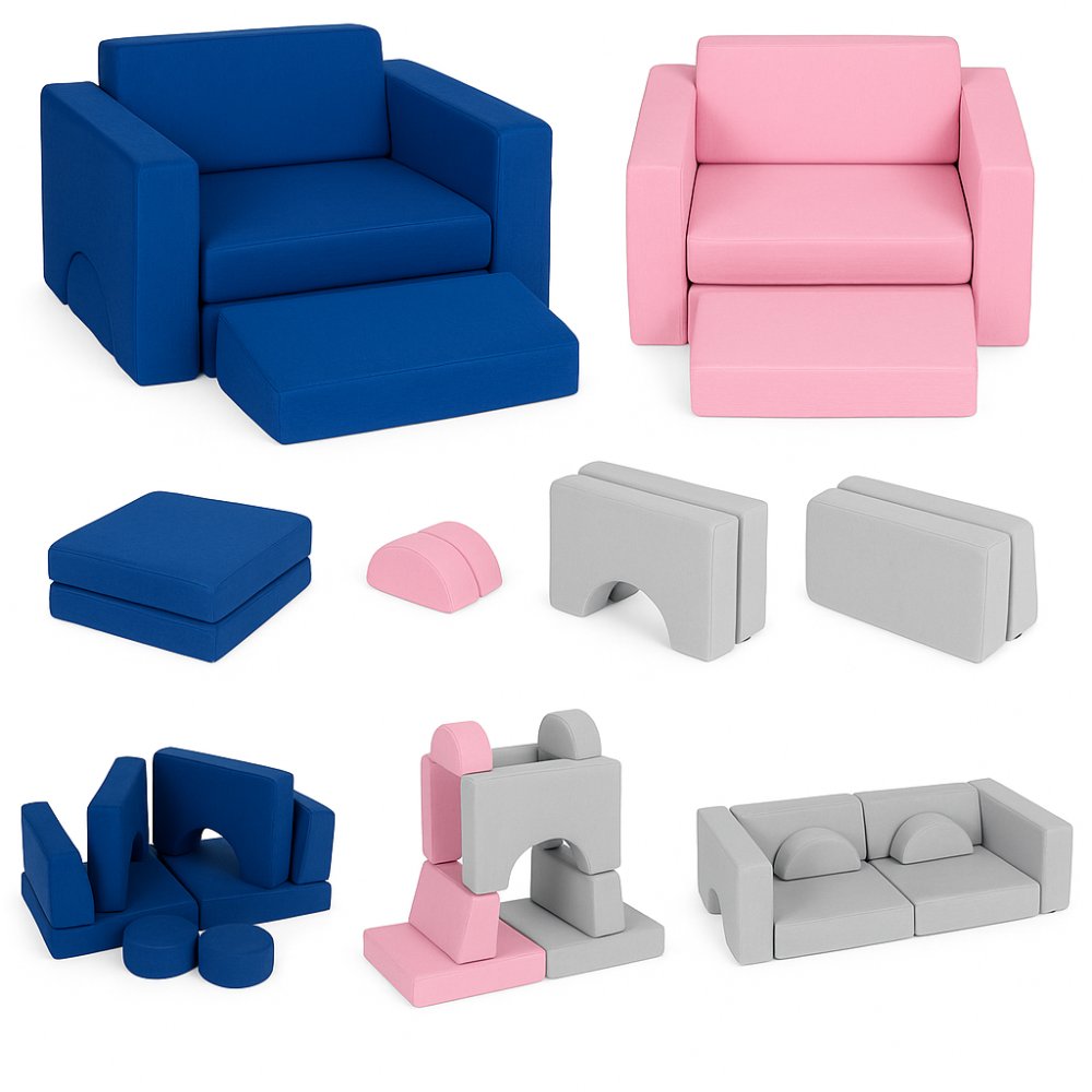 Detskámodulárnasedačka–8dielov,viacfarieb