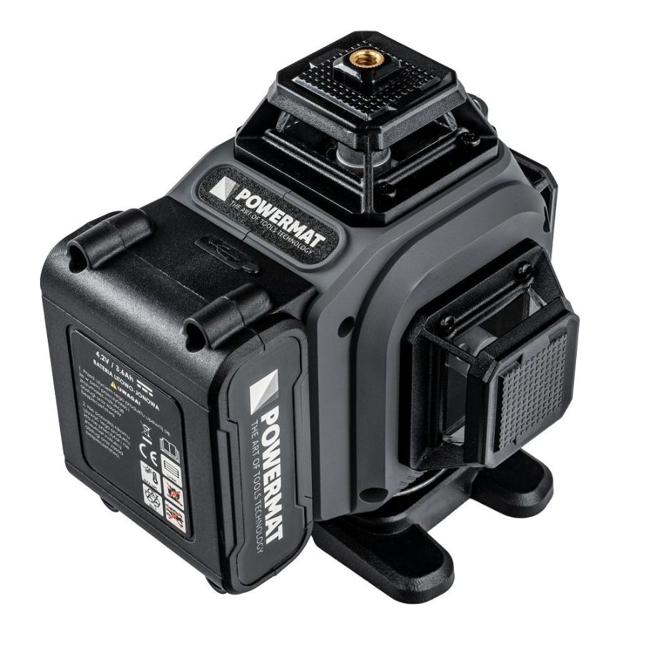 Laserová vodováha 4D 16 línií 360° zelený laser 40 m PM-PLK-4DM3