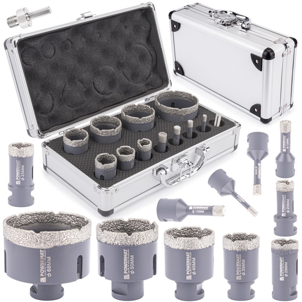 Diamantové korunkové vrtáky v praktickej sade M14 PM-ZOD-12T