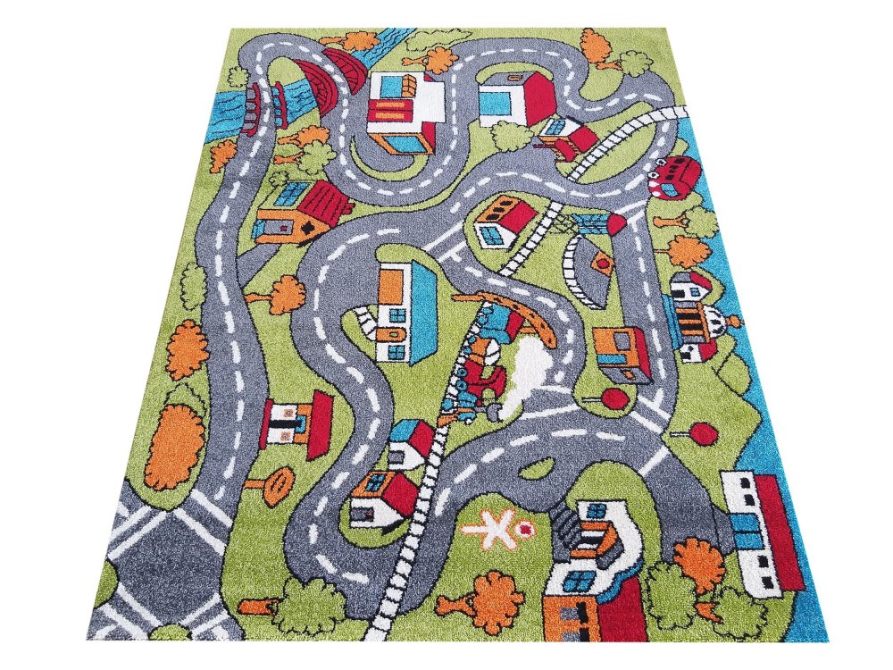 Modern szőnyeg gyerekszobába kisváros motívummal Szélesség: 200 cm | Hossz: 290 cm