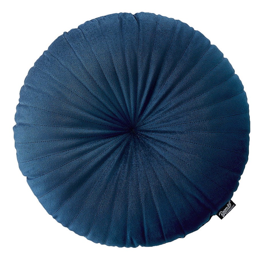 Tmavomodrýdekoračnýokrúhlyvankúš45cm54006