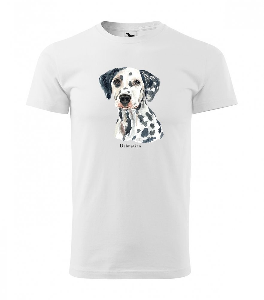 Trendy pánske tričko pre milovníkov psieho plemena dalmatínec Bílá XL