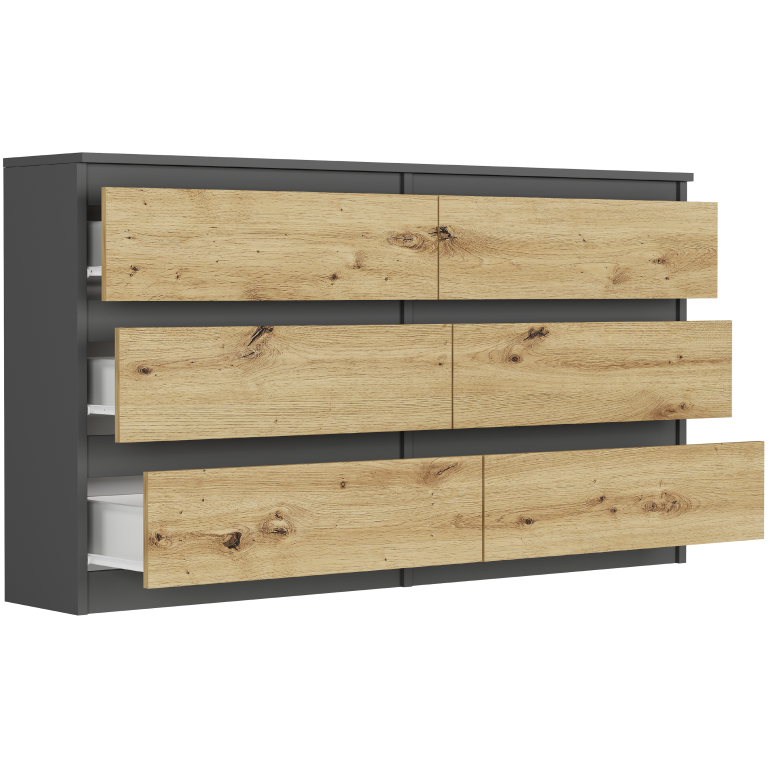 Comoda modernă R-140 - diferite variante de culori antracit mix artisan