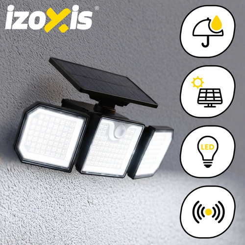 Solárnalampa167LED500lmspohybovýmasúmrakovýmsenzorom–IP65
