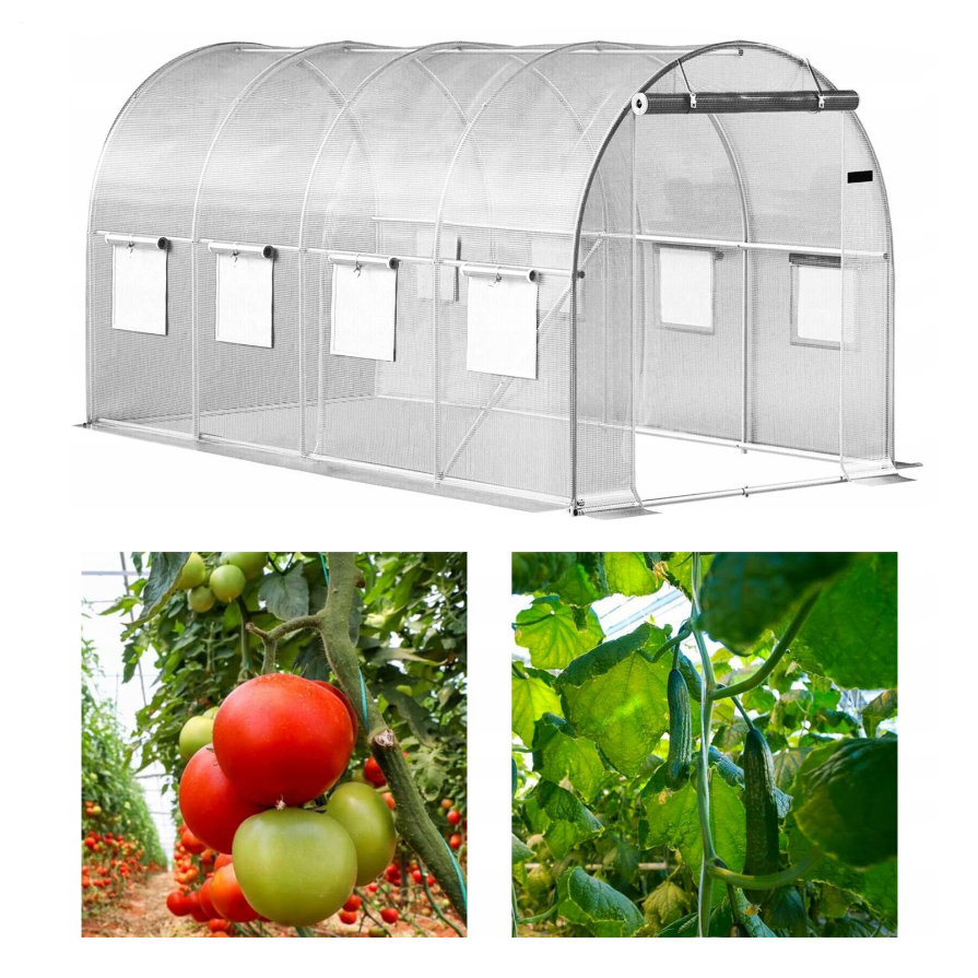 Solar de grădină 2,5 x 4 m alb