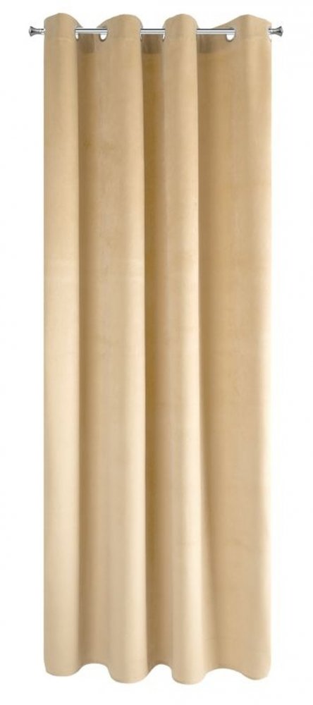 Bežové jednofarebné zatemňovacie závesy 140 x 250 cm
