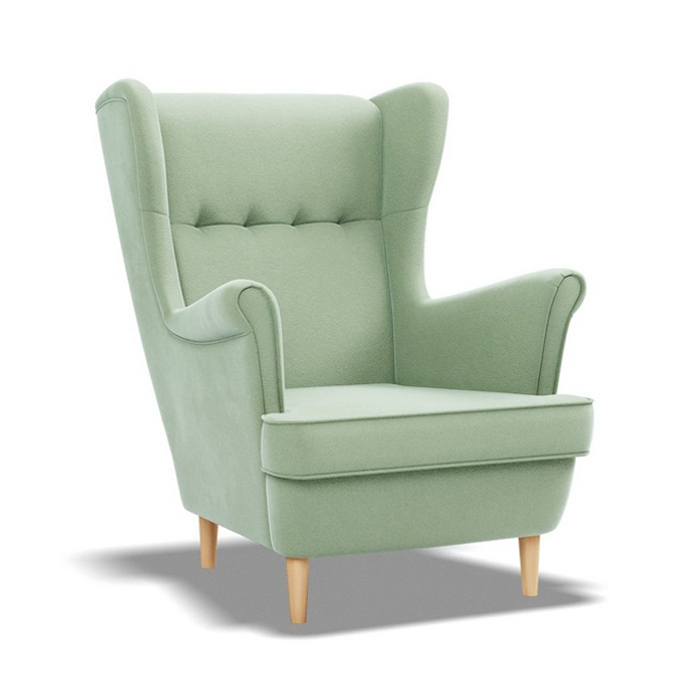 Fotoliu modern confortabil în verde deschis
