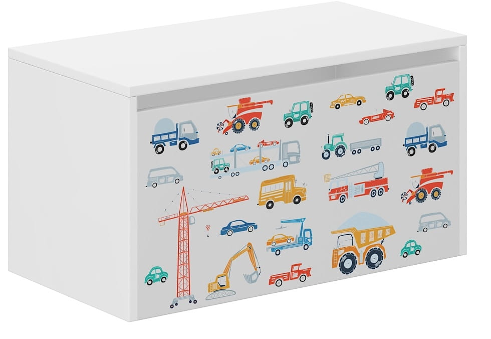 Cutie de depozitare pentru copii cu design de camion – 40 × 40 × 69 cm