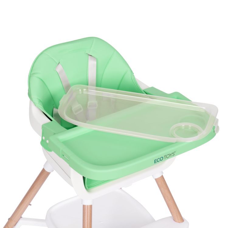 Scaun de masă pentru copii 2in1 cu contor reglabil Gri