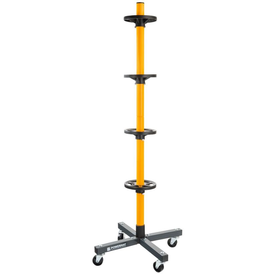 Skladací stojan na kolesá a disky 4 ks