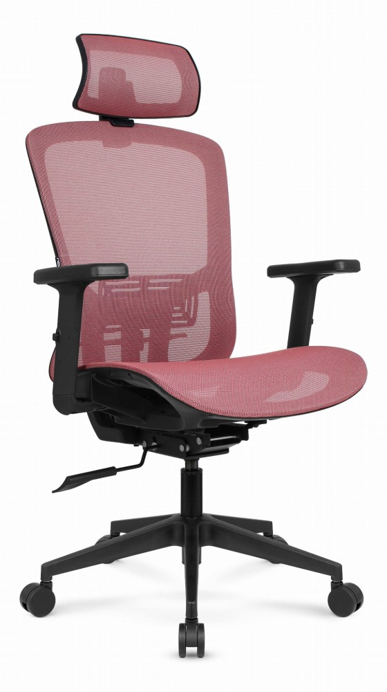 ErgonomickákancelárskastoličkaHC-1045sosieťovanýmoperadlom-ružová