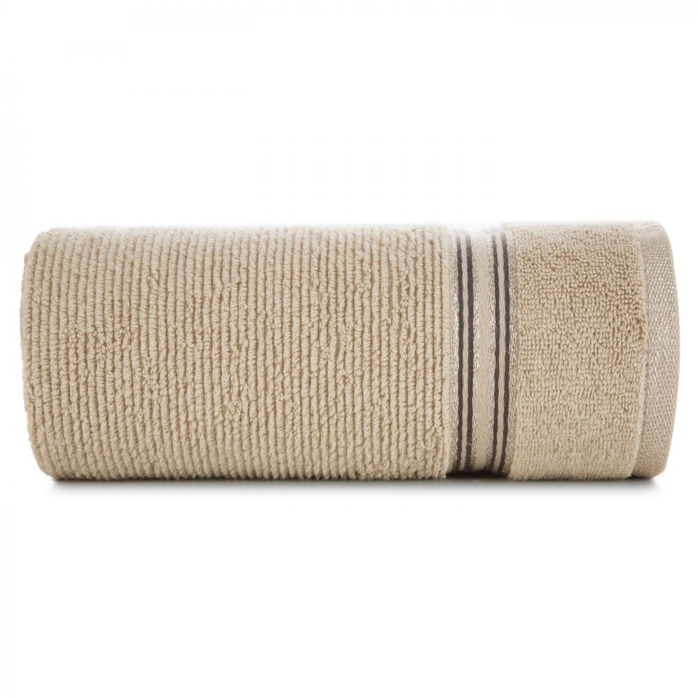 Prosop FILON bej cu margine decorativă cu fir argintiu Lățime: 50 cm | Lungime: 90 cm