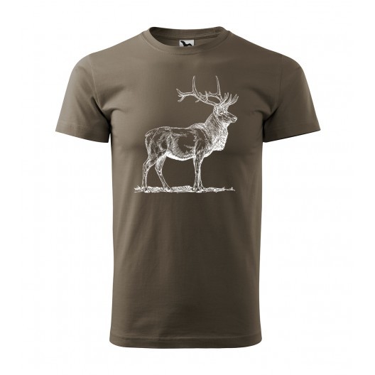 Pánské lovecké bavlněné tričko s krátkým rukávem s potiskem Army M