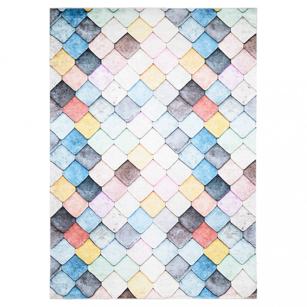 Covor colorat la modă cu model geometric Lăţime: 140 cm | Lungime: 200 cm