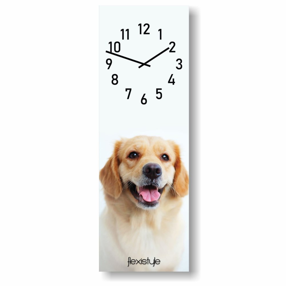 Ceas de perete pentru copii 20 x 60 cm cu golden retriever