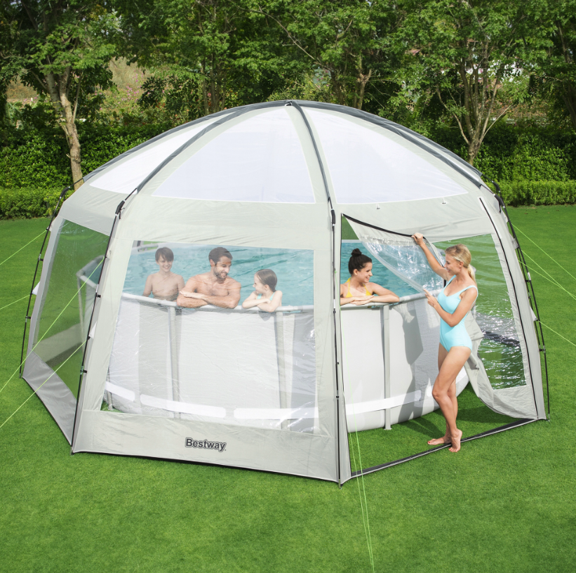 Stanový kryt na bazén Bestway 600x600 cm – UV ochrana UPF 50+