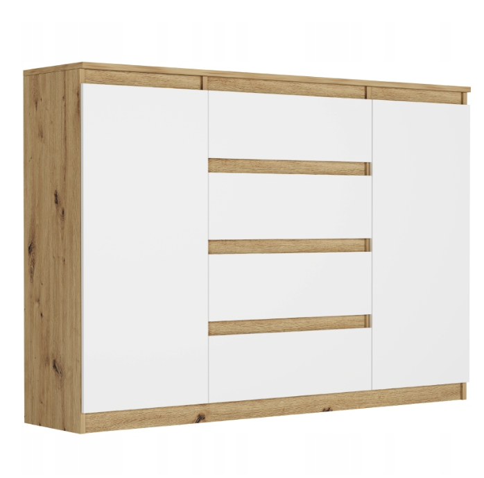Comoda spațioasă R-140-S4 - diferite variante de culori artisan mix biela