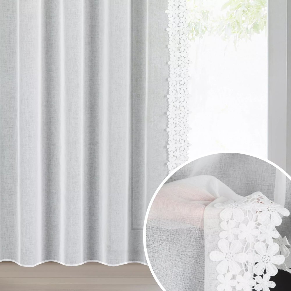 Komplet2záclonsčipkovouaplikáciouŠírka:140cm|Dĺžka:270cm