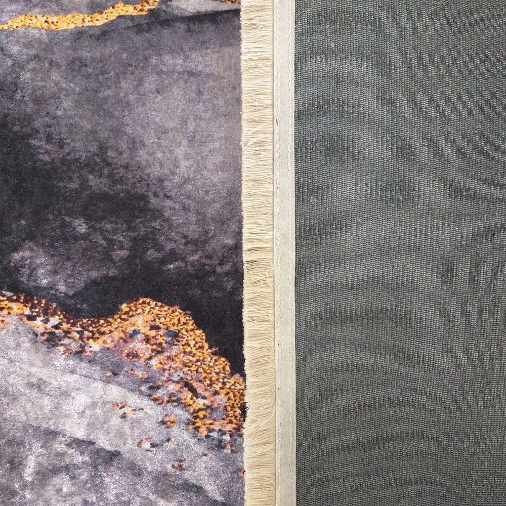 Covor anti-alunecare gri închis cu model Lăţime: 60 cm | Lungime: 100 cm