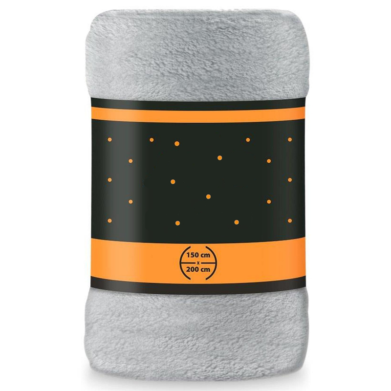 Hřejivá jemná deka světle šedé barvy Šířka: 150 cm | Délka: 200 cm