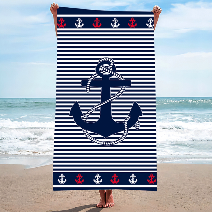 Prosop de plajă cu model nautic Lățime: 100 cm | Lungime: 180 cm