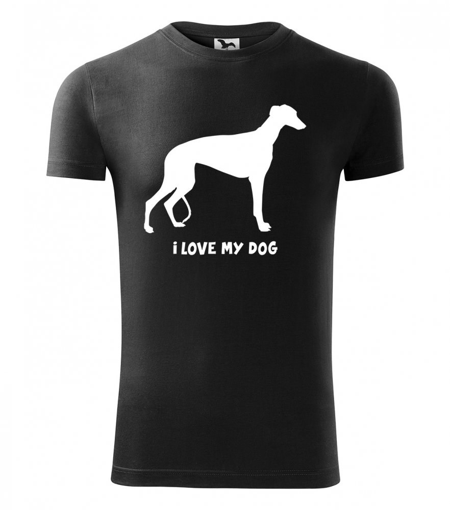Tričko pre psíčkarov s motívom chrta Černá XS