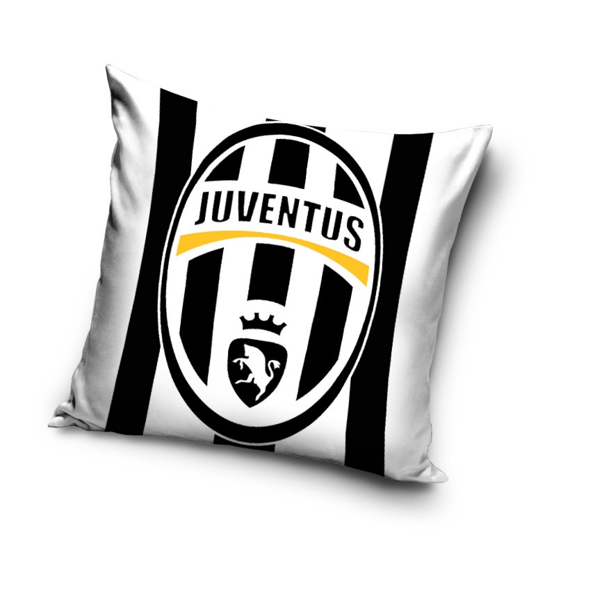 Černo bílé povlaky na polštář motiv FC Juventus