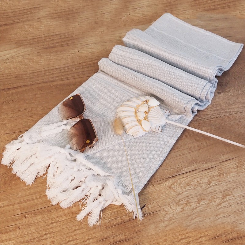 Prosop de plajă gri 100 x 180 cm