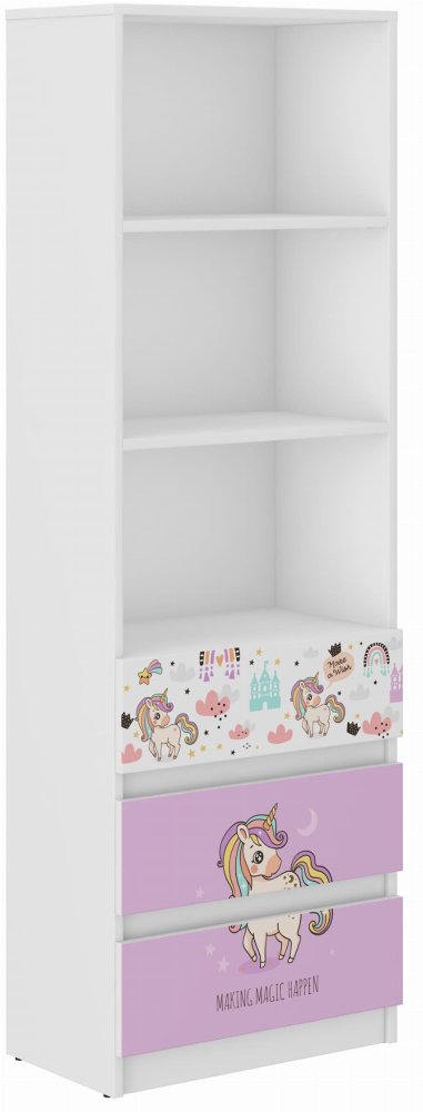 Raft de jucării pentru copii cu motiv de unicorn roz 180x33x60 cm