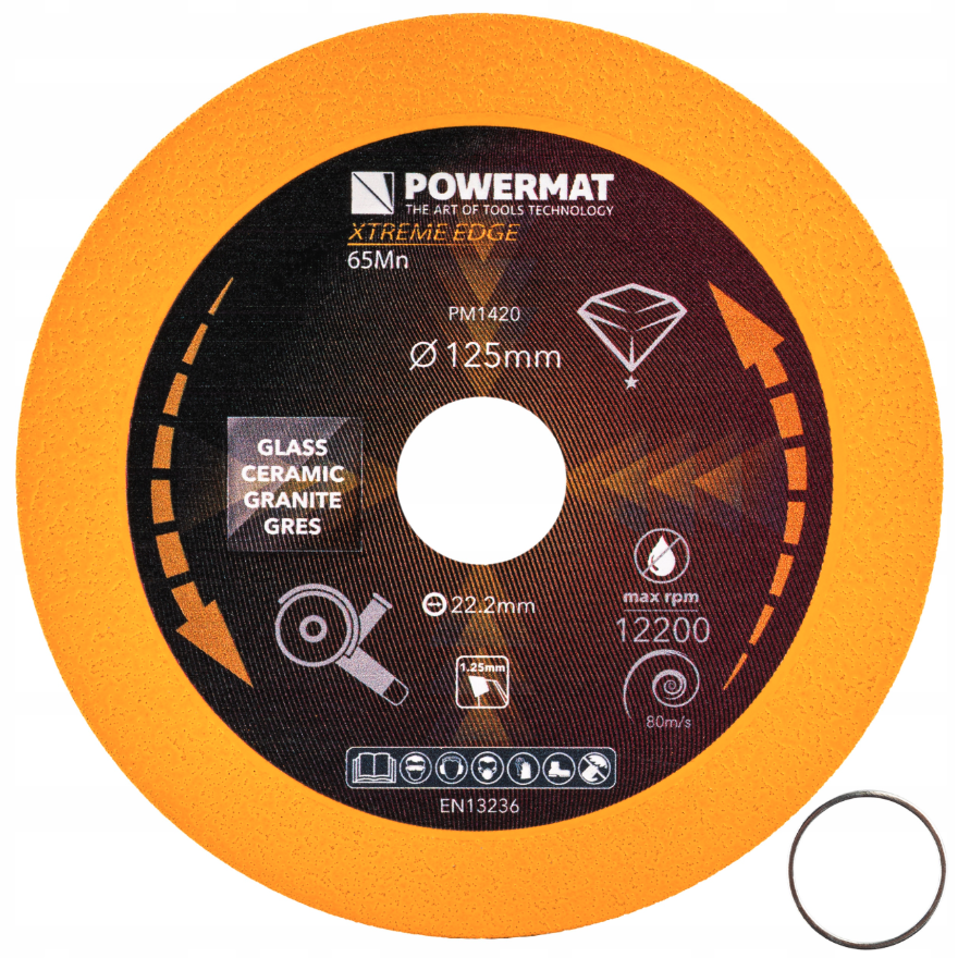 Lamă de sticlă diamantată PM-TDCS-1251T - 125 mm