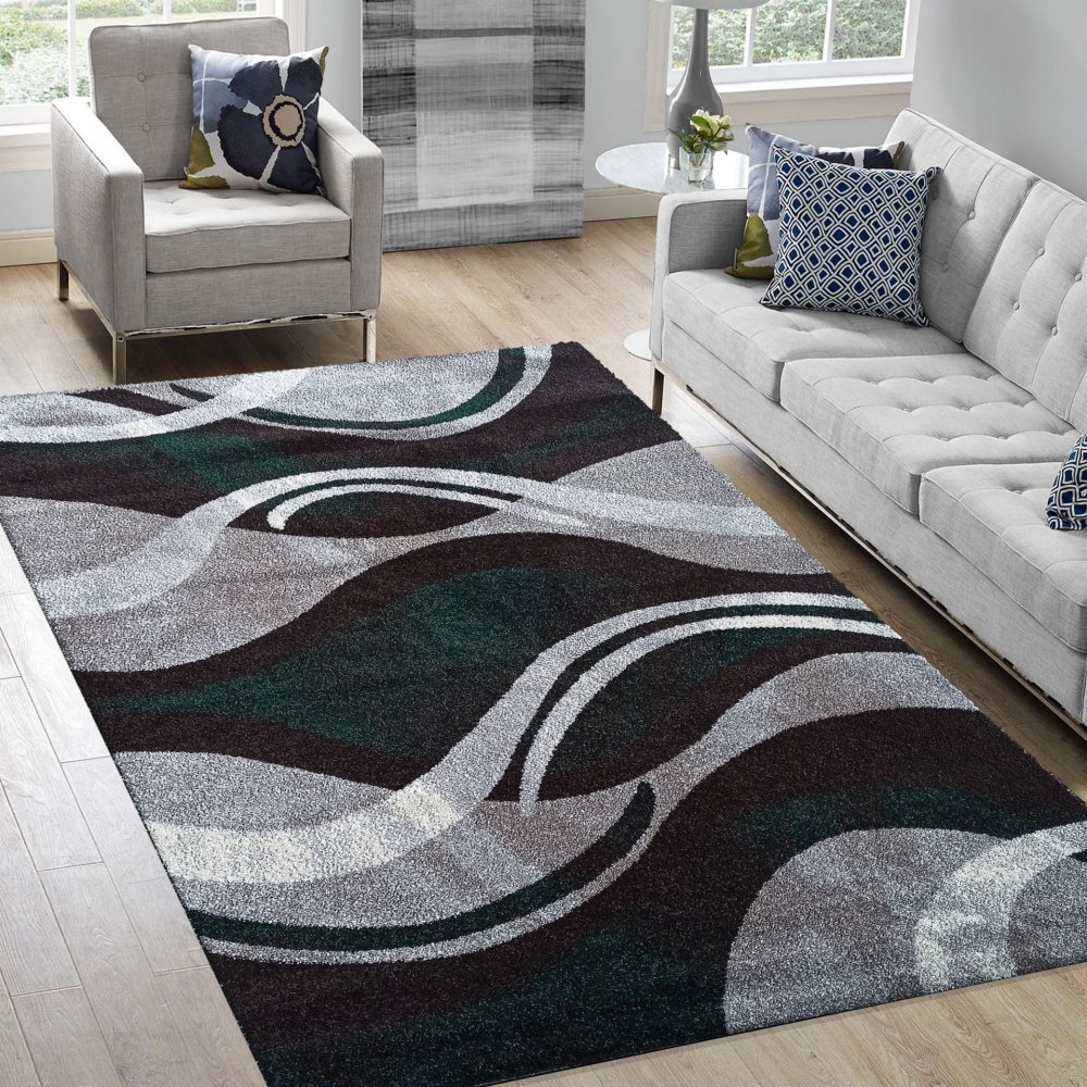 OriginálnykoberecsabstraktnýmvzoromvzelenošedejfarbeŠírka:80cm|Dĺžka:150cm70978_127172