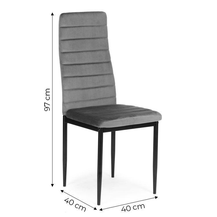 Sada4elegantnýchzamatovýchstoličiekvsivejfarbe