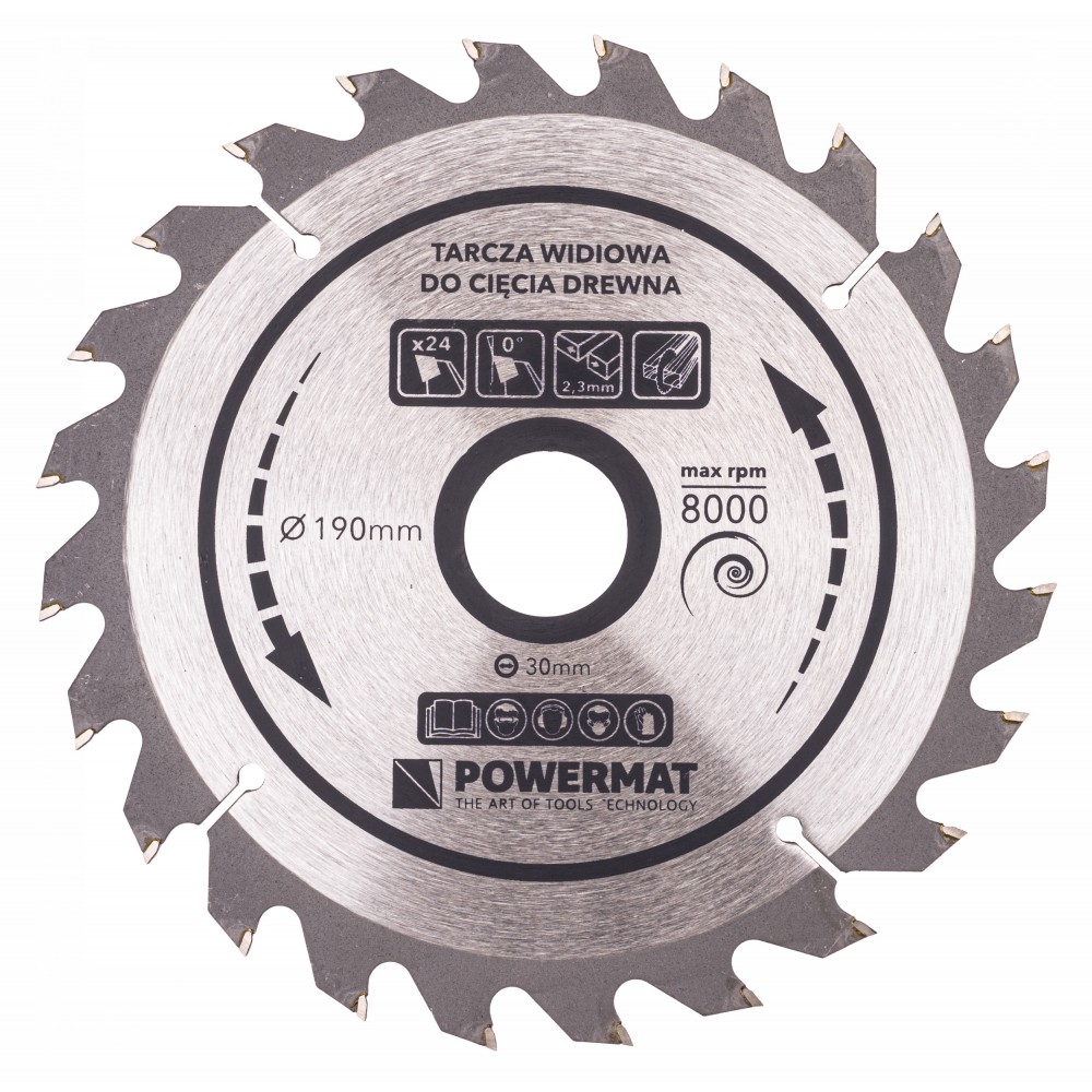 Pânza de ferăstrău Vidius 190x30 24z TDD-190x30x24Z