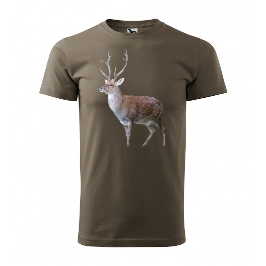 Pánské bavlněné tričko s potiskem pro vášnivého myslivce Army S