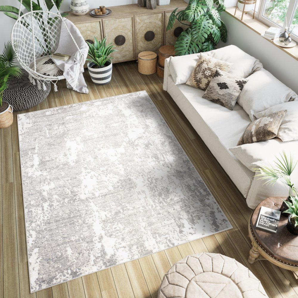 Designový koberec s abstraktním vzorem v krémové barvě Šířka: 120 cm | Délka: 170 cm