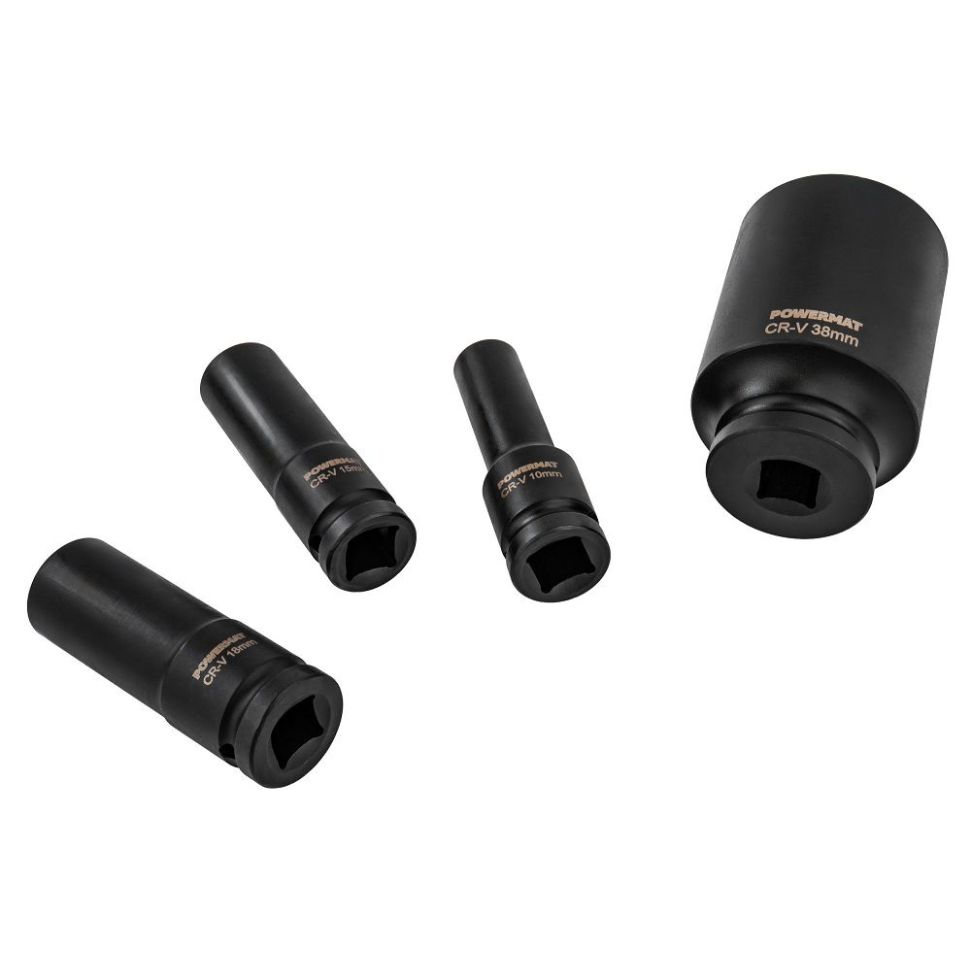Sada rázových uťahovákov HEX 1/2" 10–38 mm 20 ks