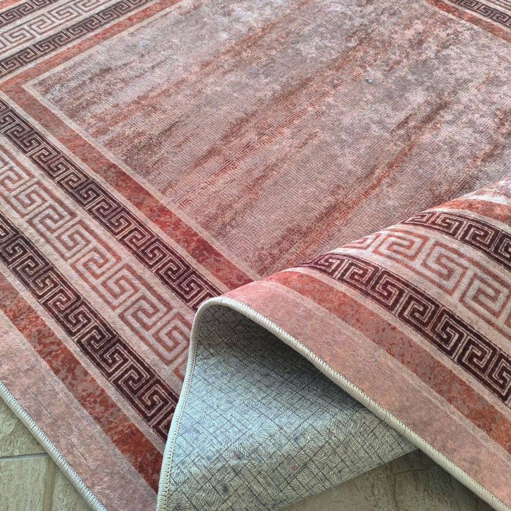 Modernýkoberecsgréckymlemom–ružovo-bordovýŠírka:60cm|Dĺžka:100cm70847_127030