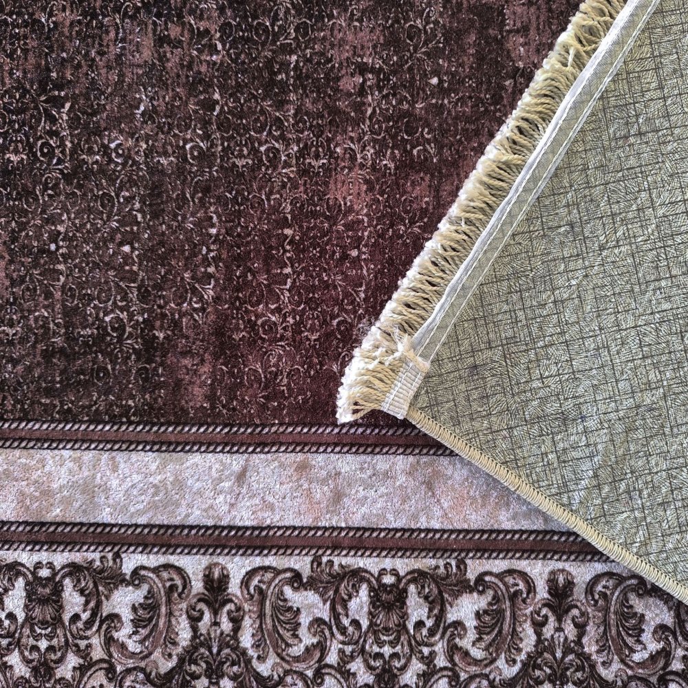ElegantnýhnedýkoberecsornamentálnymlemomŠírka:60cm|Dĺžka:100cm70849_127038