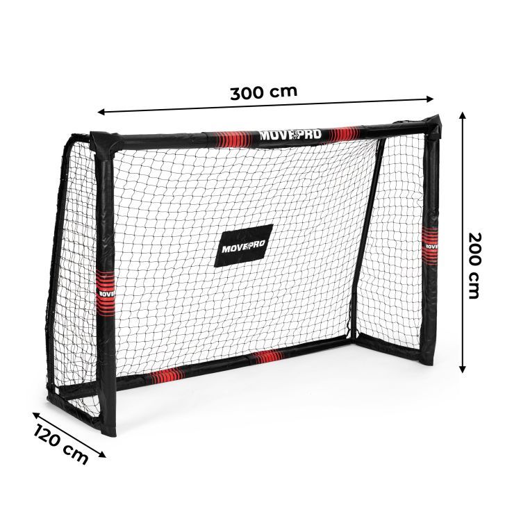 ECOTOYS Futbalová bránka MOVEPRO pre deti aj dospelých 240x160x85  MULJSP_DS8019 čierna 215 x 76 x 153 cm