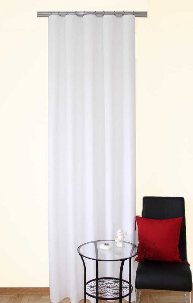 Jednobarevný závěs v bíle barvě Délka: 270 cm