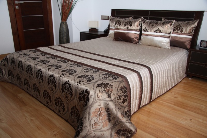 Luxus ágytakaró barna árnyalatokban, motívummal Szélesség: 170 cm | Hossz: 230 cm