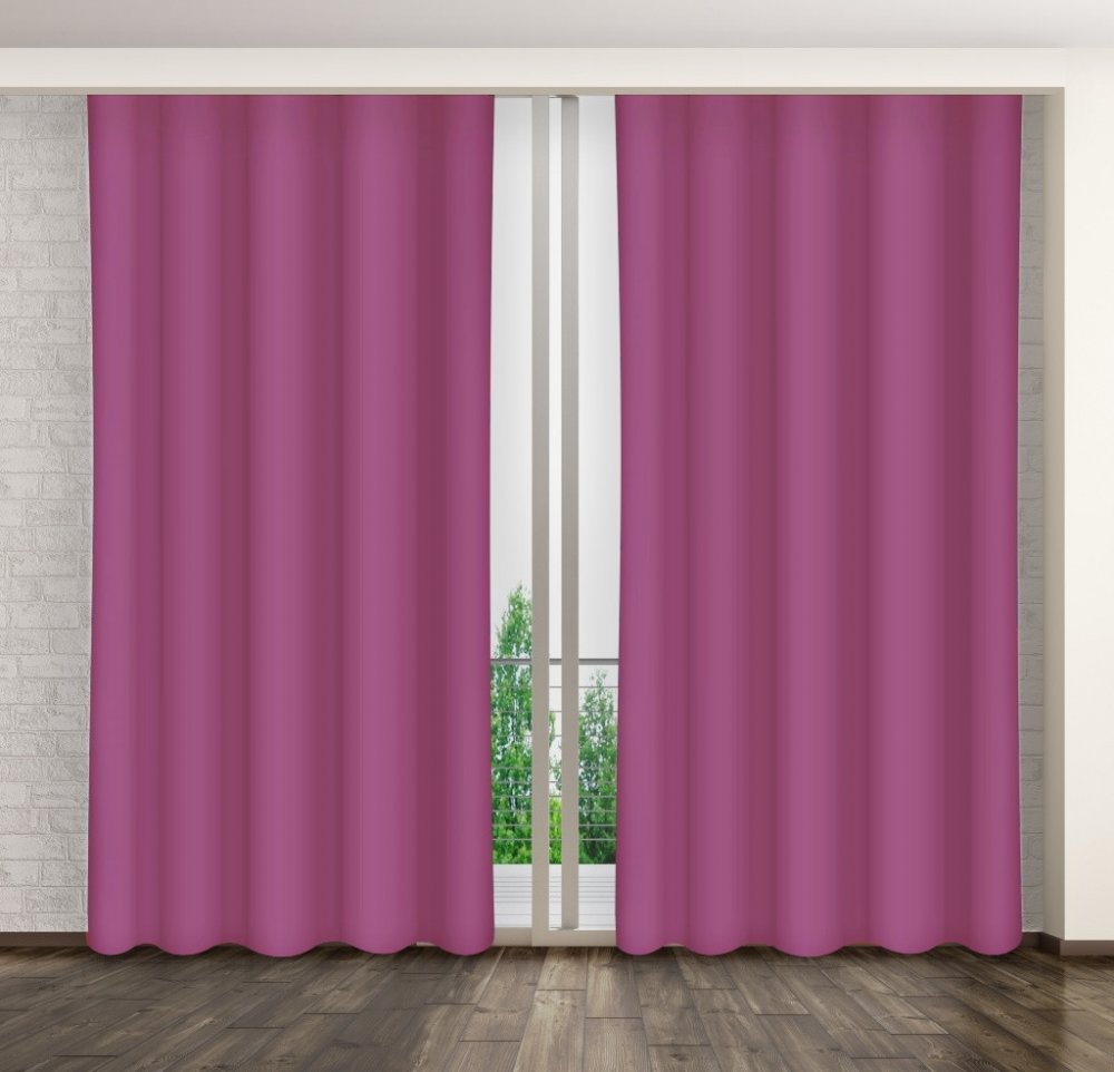 Dekoratív sötétítő függöny hálószobába rózsaszín Hossz: 270 cm
