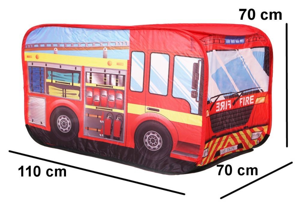 Cort în designul autocamionului de pompieri