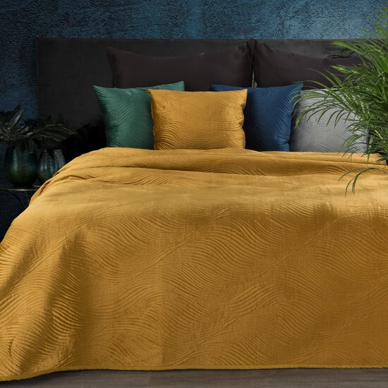 Minőségi steppelt ágytakaró sárga színben Szélesség: 170 cm | Hossz: 210 cm