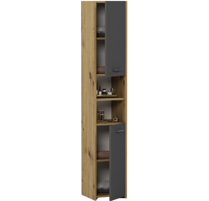 Raft îngust pentru baie MODERN L-1 - diferite variante de culoare artisan mix antracit