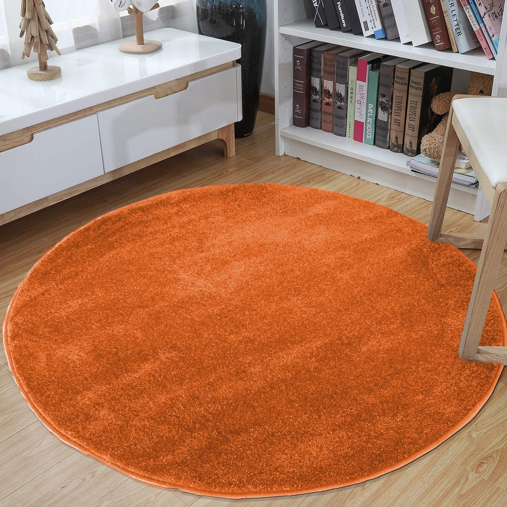 Okrúhly koberec v oranžovej farbe Šířka: 100 cm | Délka: 100 cm