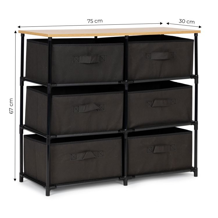 Raft modern, organizator cu 6 sertare