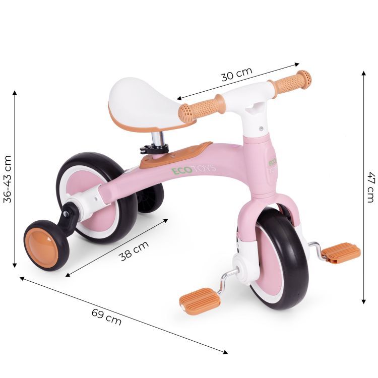 Scooter cu pedale roz